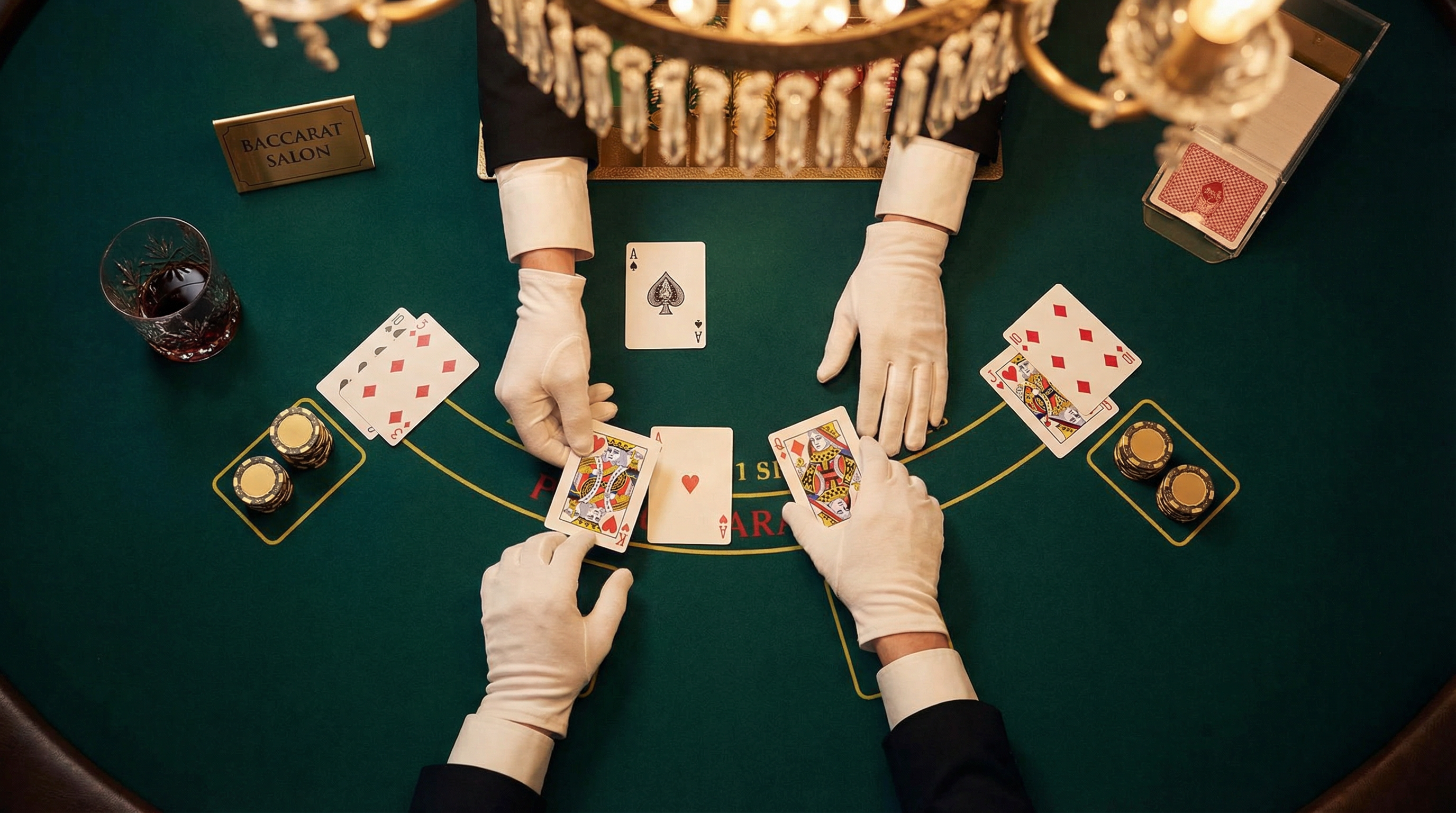 AG捕鱼真人百家乐游戏桌，专业荷官正在发牌